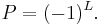 P=(-1)^L.\ 