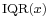 \scriptstyle\operatorname{IQR}(x) \;