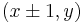 \textstyle(x\pm1, y)