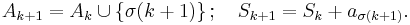 A_{k%2B1} = A_k \cup \{\sigma(k%2B1)\} \,�; \quad S_{k%2B1} = S_k %2B a_{\sigma(k%2B1)}.