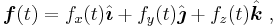  \boldsymbol{f}(t)=f_x(t) \hat{\boldsymbol{\imath}}%2Bf_y(t) \hat{\boldsymbol{\jmath}}%2Bf_z(t) \hat{\boldsymbol{k}}\ , 