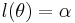 l(\theta) = \alpha