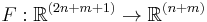  F: \R^{(2n%2Bm%2B1)} \to \R^{(n%2Bm)} 