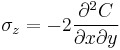 \sigma_z
= -2\frac{\partial^2 C}{\partial x \partial y}