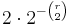 2 \cdot 2^{-{r \choose 2}}