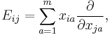 E_{ij} = \sum_{a=1}^m x_{ia}\frac{\partial}{\partial x_{ja}},