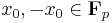 x_0, -x_0 \in \mathbf{F}_p