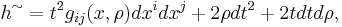 h^\sim = t^2 g_{ij}(x,\rho)dx^idx^j%2B2\rho dt^2%2B2tdtd\rho,\, 