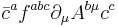 \bar c^a f^{abc}\partial_\mu A^{b\mu}c^c