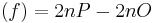 (f) = 2nP - 2nO