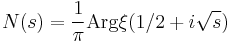  N(s)= \frac{1}{\pi}\operatorname{Arg}\xi(1/2%2Bi\sqrt s) 