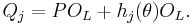  Q_j = P O_L %2B h_j(\theta) O_L.