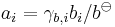 a_i = \gamma_{b,i} b_i/b^{\ominus}\,