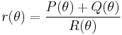 r(\theta )=\frac{P(\theta )%2BQ(\theta )}{R(\theta )}