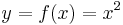 y = f(x) = x^2