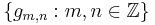 \{g_{m,n}: m, n \in \mathbb{Z}\}