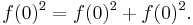 f(0)^2=f(0)^2%2Bf(0)^2.\,