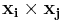 \mathbf{x_i}\times\mathbf{x_j}