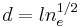 d=l n_{e}^{1/2}