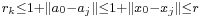 \scriptstyle r_k\leq1%2B\|a_0-a_j\|\leq 1%2B\|x_0-x_j\|\leq r