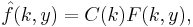  \hat{f}(k,y)=C(k)F(k,y), 