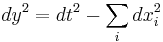 dy^2=dt^2-\sum_idx_i^2