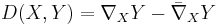 D(X,Y) = \nabla_XY-\bar{\nabla}_XY