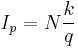 I_p = N \frac{k}{q}