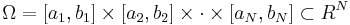 \Omega=[a_1,b_1]\times[a_2,b_2]\times\cdot\times[a_N,b_N]\subset R^N