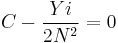 C-\frac {Yi} {2{N^2}}=0