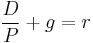 \frac{D}{P} %2B g = r