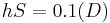 {h S}={0.1(D)}