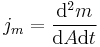 j_m = \frac{{\rm d}^2 m}{{\rm d}A{\rm d}t}