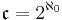 \mathfrak c = 2^{\aleph_0}