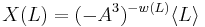 X(L) = (-A^3)^{-w(L)}\langle L \rangle 