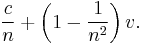 \frac{c}{n} %2B \left( 1 - \frac{1}{n^2} \right) v.