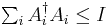 \textstyle\sum_i A_i^\dagger A_i \leq I