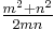 \tfrac{m^2%2Bn^2}{2mn}