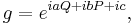 \,g=e^{iaQ%2BibP%2Bic},