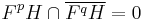 F^p H\cap\overline{F^q H}=0 