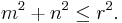 m^2%2Bn^2\leq r^2.\,