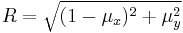 R=\sqrt{(1-\mu_x)^2%2B\mu_y^2}