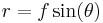 r = f \sin(\theta)