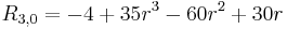 R_{3,0} = -4%2B35 r^3-60 r^2%2B30 r