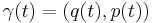 \gamma(t)=(q(t),p(t))