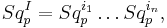 Sq_p^I = Sq_p^{i_1} \ldots Sq_p^{i_n},