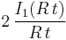 2\,\frac{I_1(R\,t)}{R\,t}