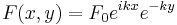 F(x,y) = F_0 e^{ikx} e^{-ky}