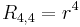 R_{4,4} = r^4