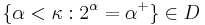  \{\alpha < \kappa: 2^{\alpha} = \alpha^%2B\}\in D 